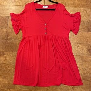 Red babydoll dress